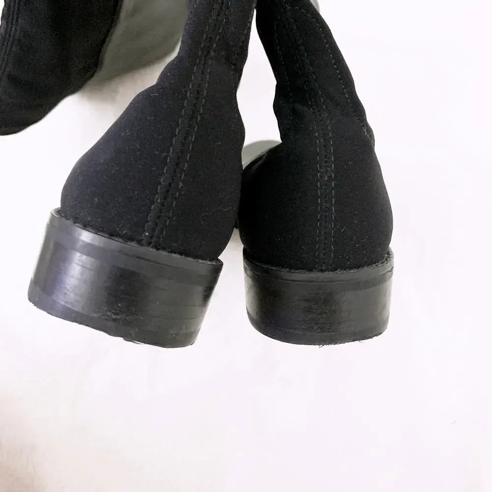 STUART WEITZMAN 5050 leather and stretch knee boots